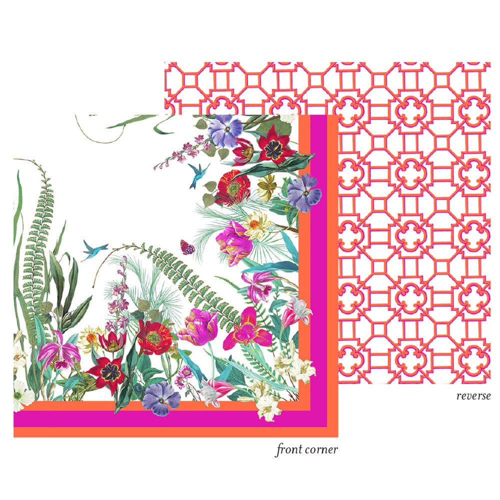 La Dolce Vita Kantha Quilt Table Covers in Fuchsia & Orange