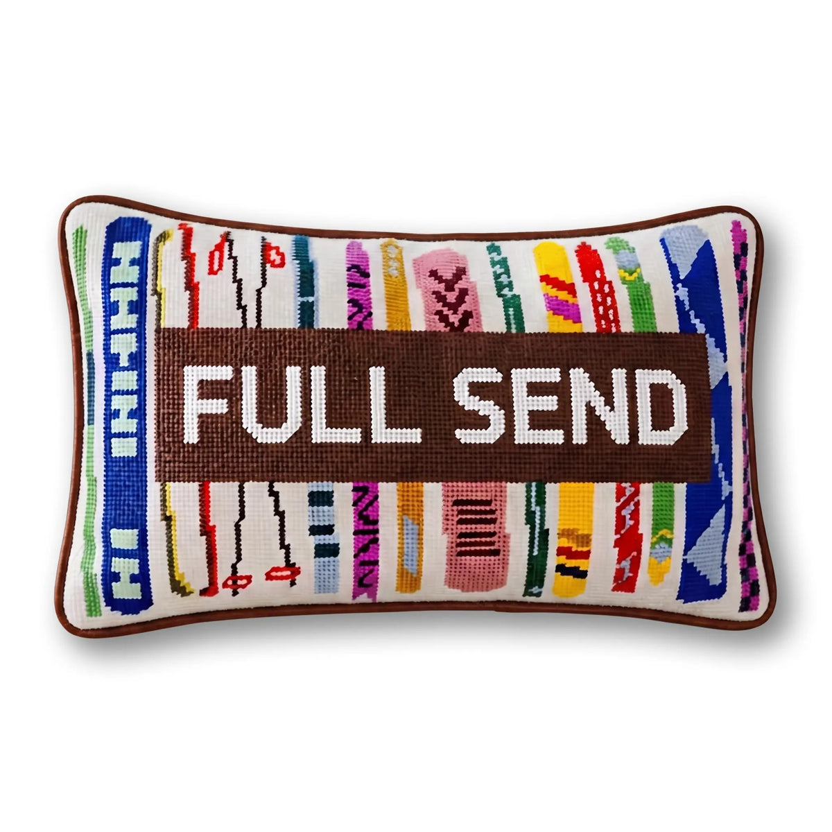 Full Send Needlepoint Pillow - front