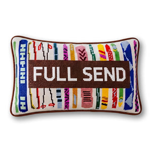 Full Send Needlepoint Pillow - front