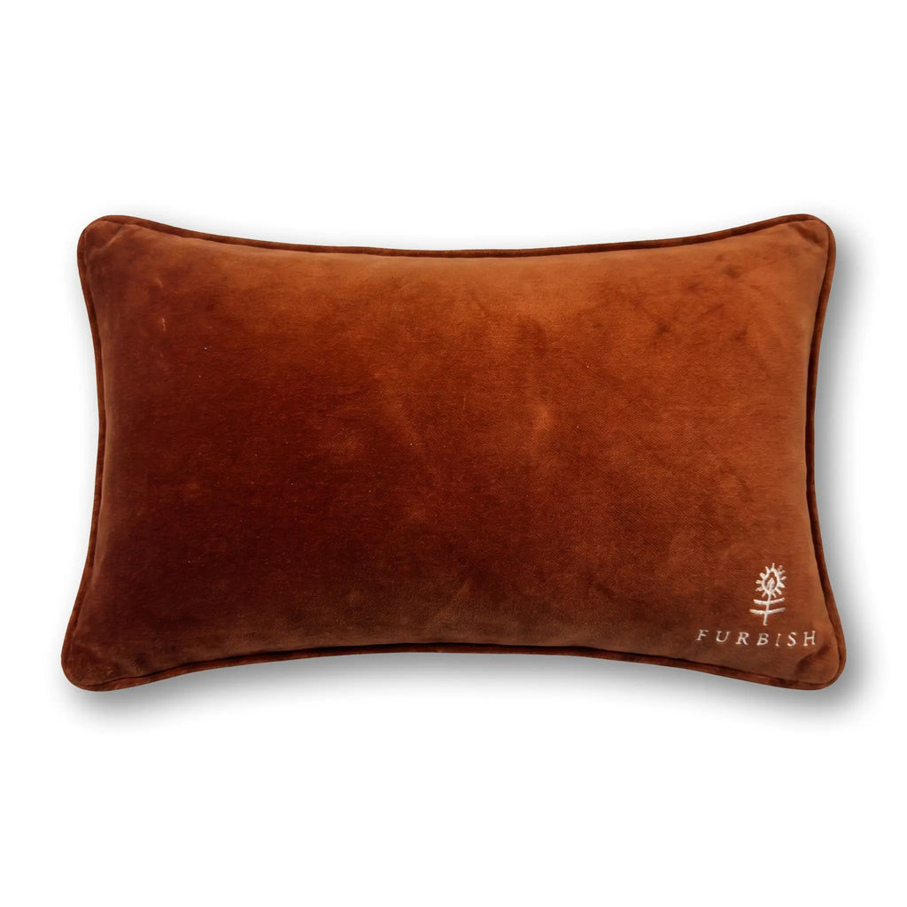 Full Send Needlepoint Pillow - velvet back