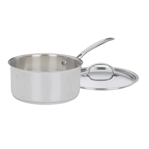 3 Quart Saucepan with Cover in Stainless Steel