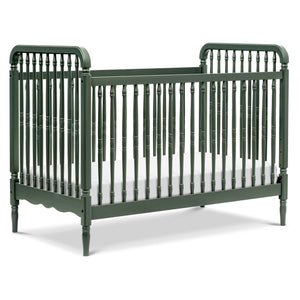 Liberty 3-in-1 Convertible Spindle Crib with Toddler Bed Conversion Kit in Forest Green