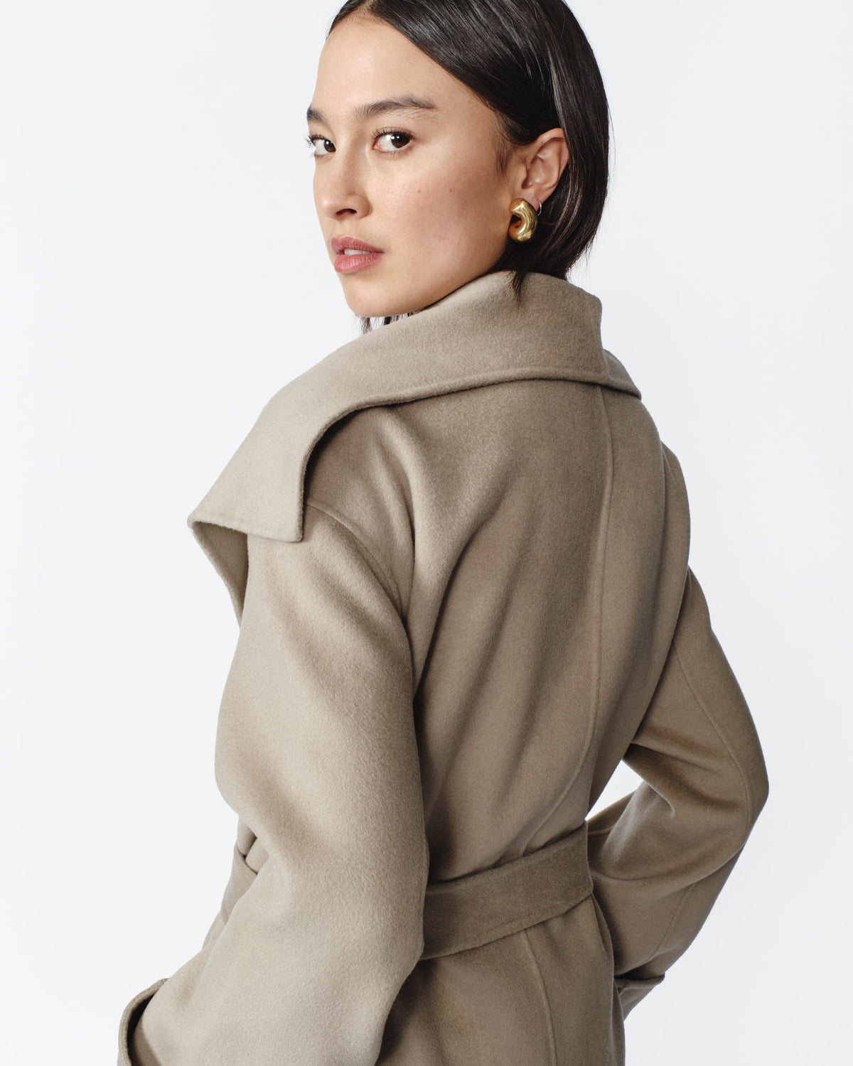 Gabriella Cashmere Coat in Oatmeal