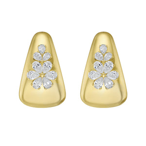 Gardenia Diamond Hoop Earrings - Jewelry - RUCHI New York