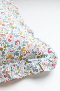 Gathered Edge Pillowcase made with Liberty Fabric BETSY GREY - Coco & Wolf