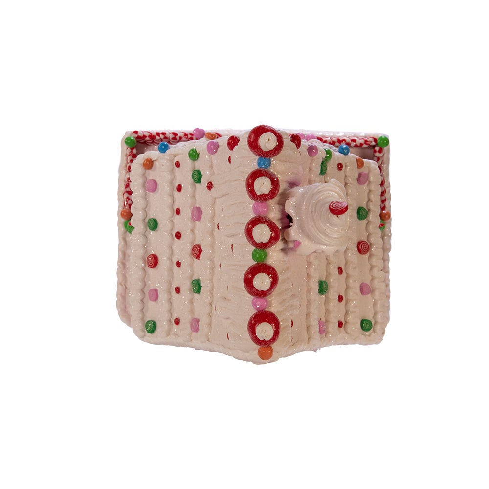 Pink Gingerbread House Table Piece