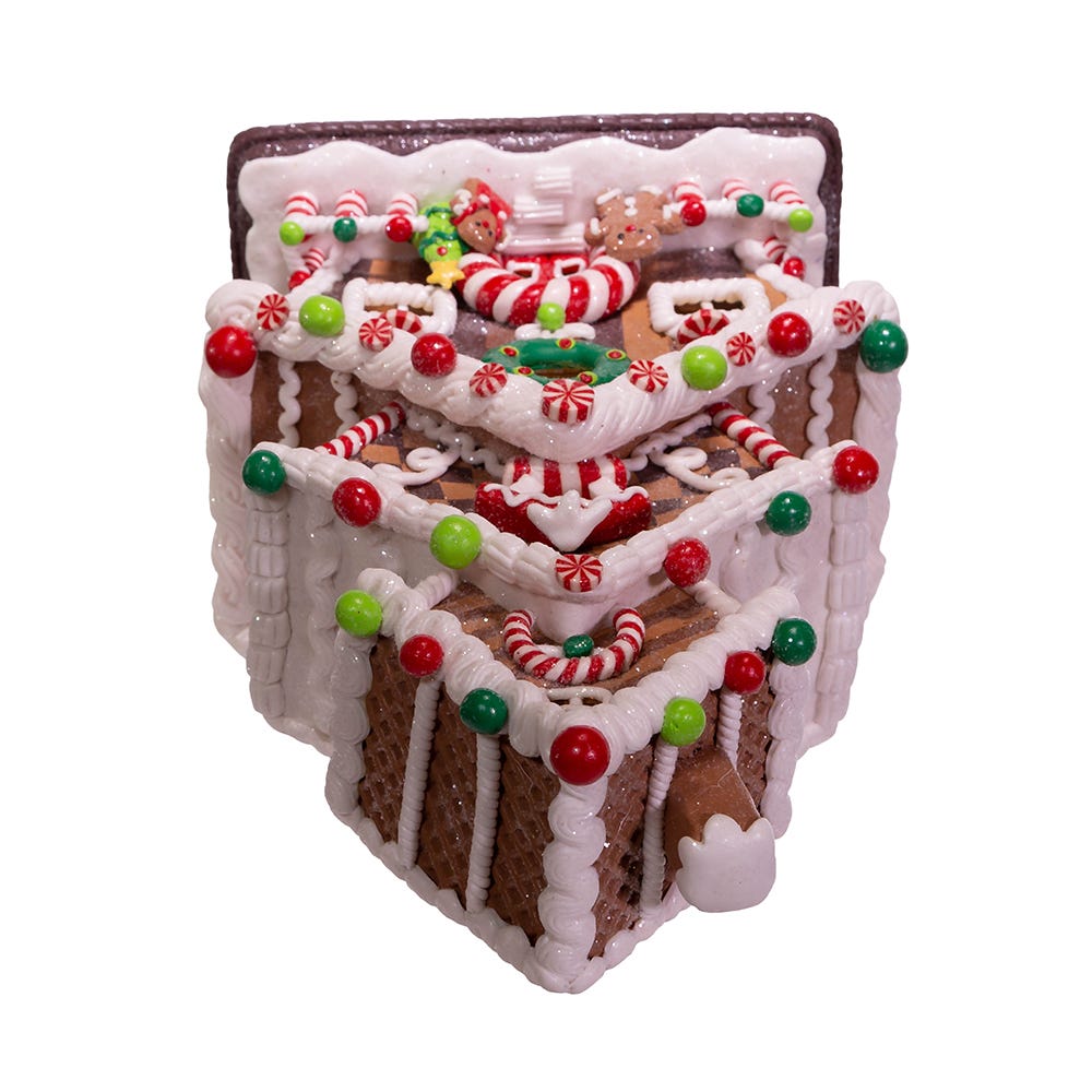 Gingerbread Cookie 3-Layered LED House