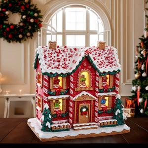 Gingerbread LED House with Music Box