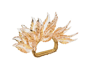 Kim Seybert, Inc.Gilded Leaves Napkin Ring in Gold, Set of 4Napkin Rings