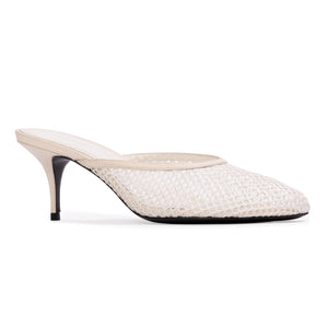 Giuly 65 Mule in Coconut Leather/Mesh