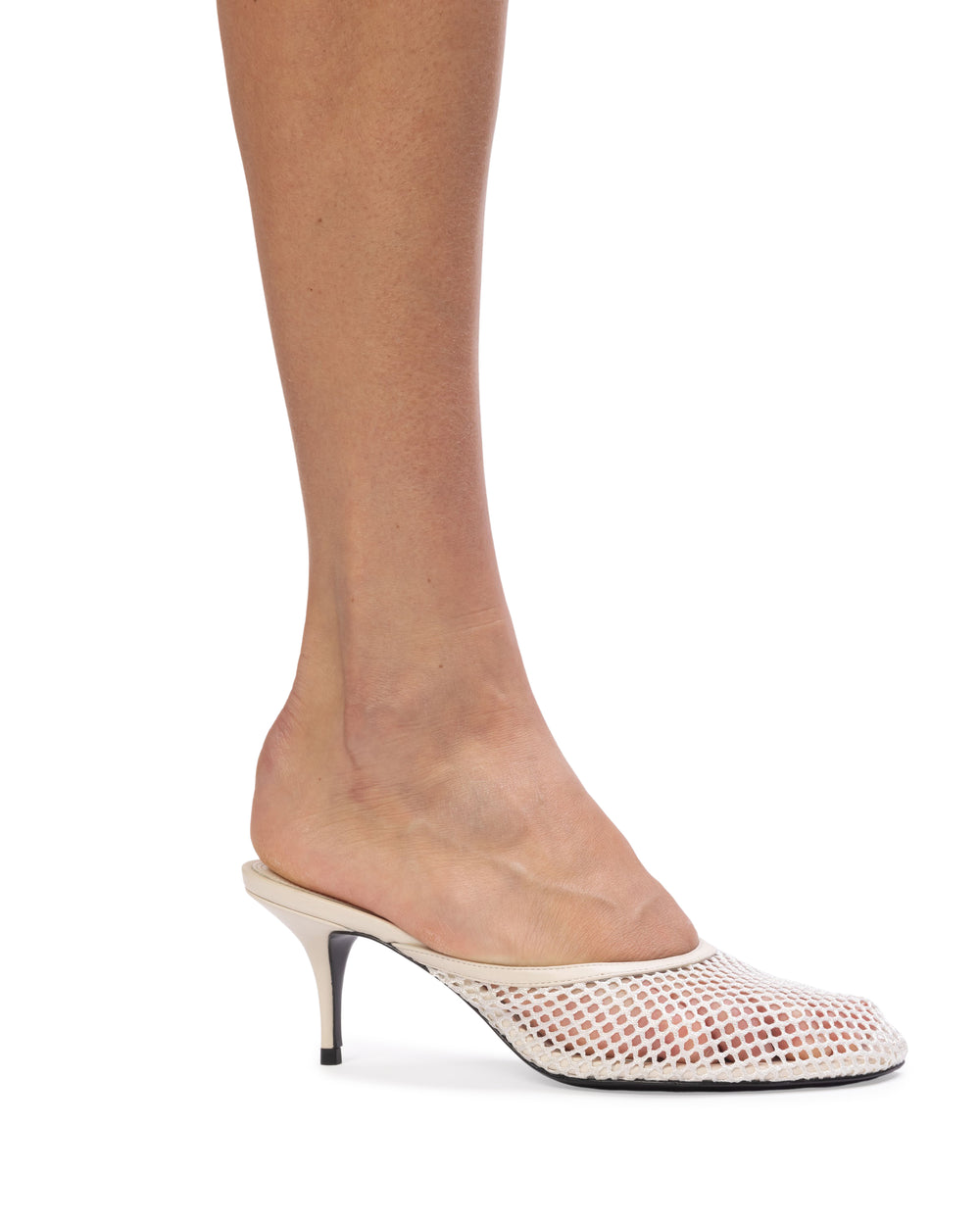 Giuly 65 Mule in Coconut Leather/Mesh