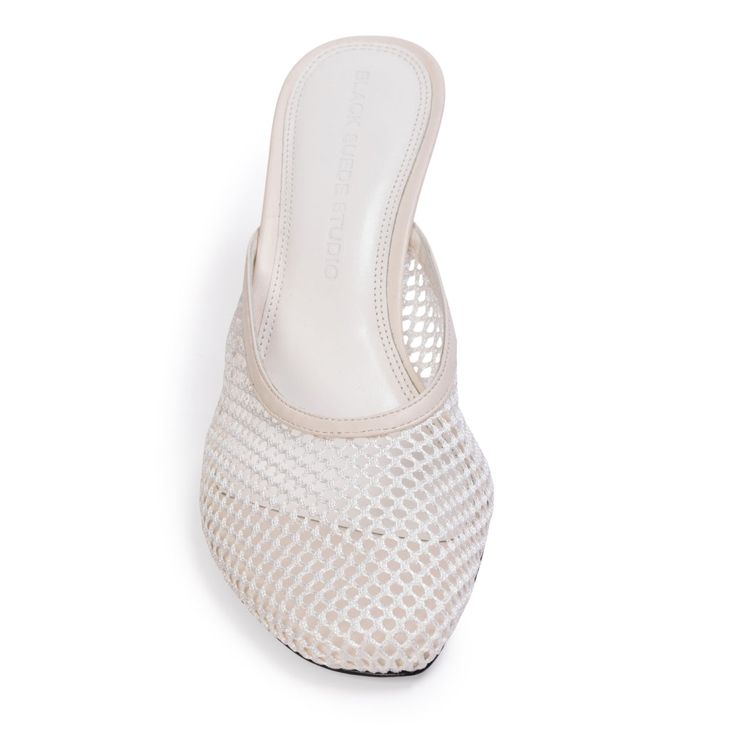 Giuly 65 Mule in Coconut Leather/Mesh