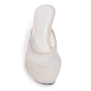 Giuly 65 Mule in Coconut Leather/Mesh