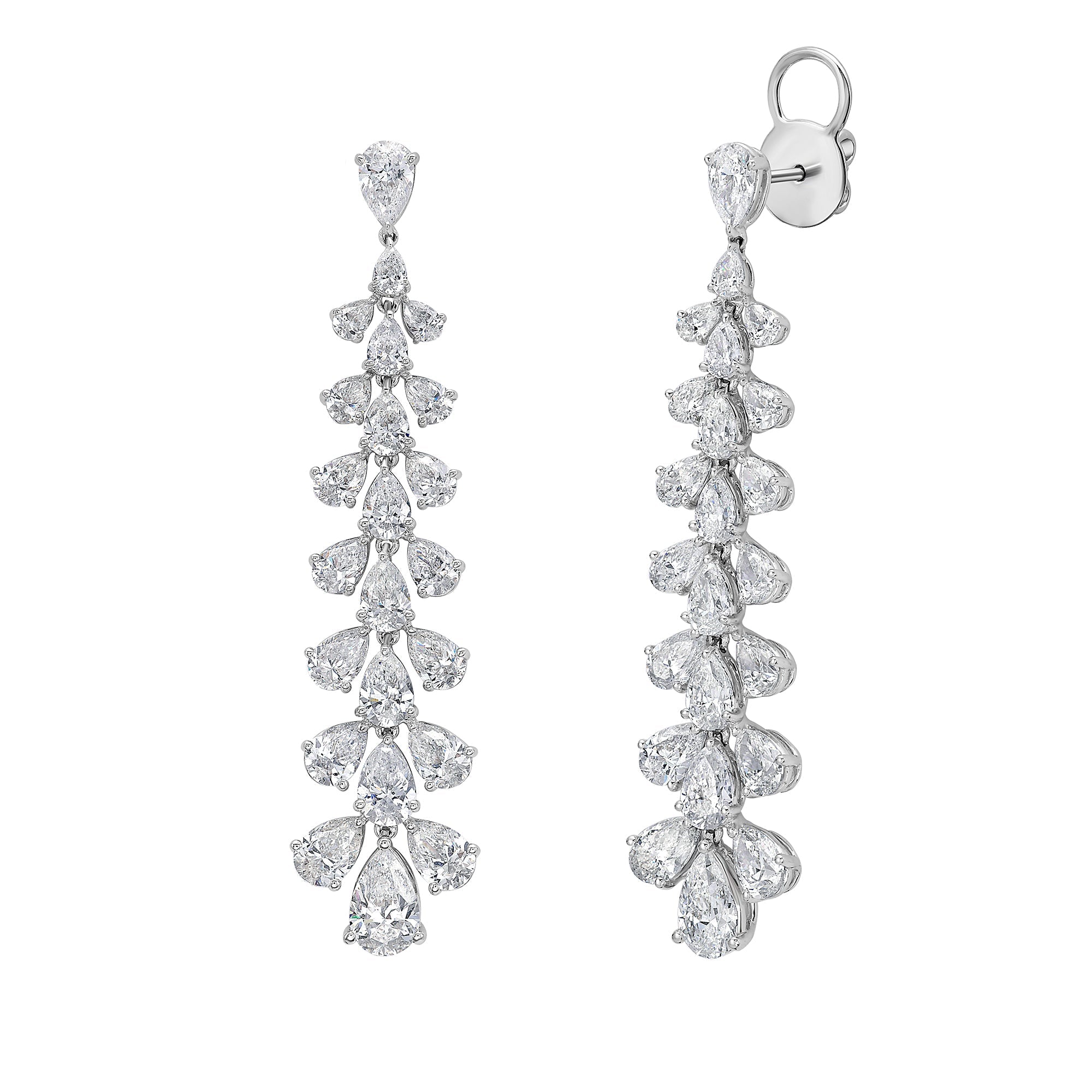 Glacies Linear Dangle Diamond Earrings - Jewelry - RUCHI New York