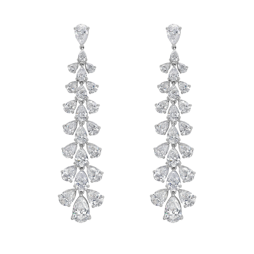 Glacies Linear Dangle Diamond Earrings - Jewelry - RUCHI New York