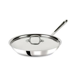 D3 Stainless 3-Ply Bonded Cookware, Fry Pan with Lid, 12 inch