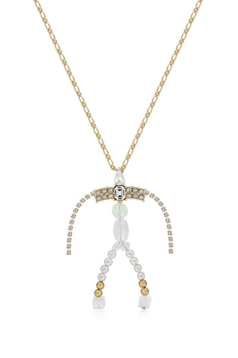 Gold Figure Pendant with Chain - Marina Moscone