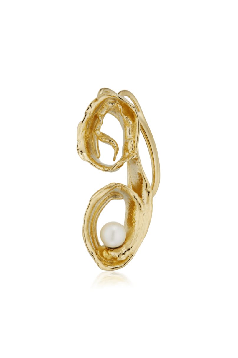 Gold Spiral Over Ear Cuff - Marina Moscone