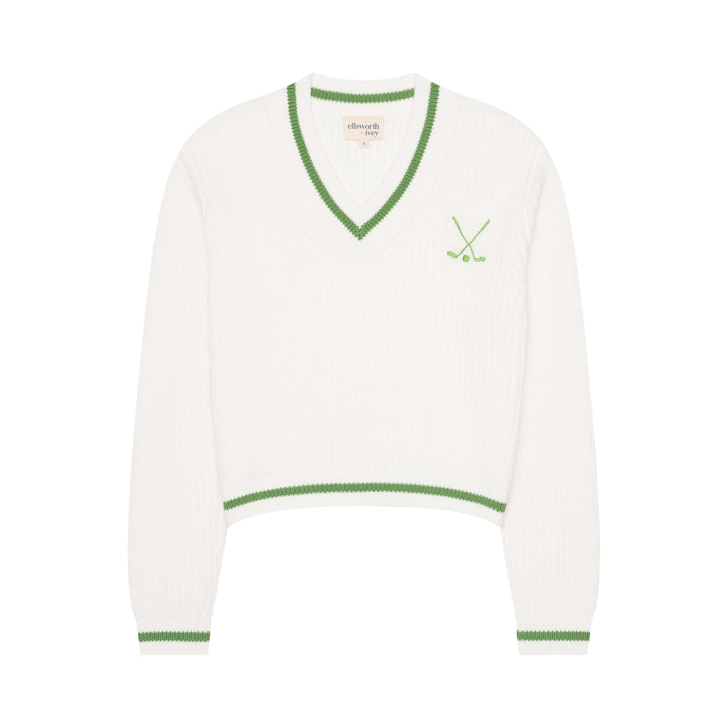 Golf Club Varsity Sweater in Green