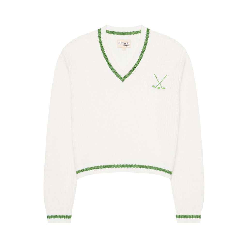 Golf Club Varsity Sweater in Green