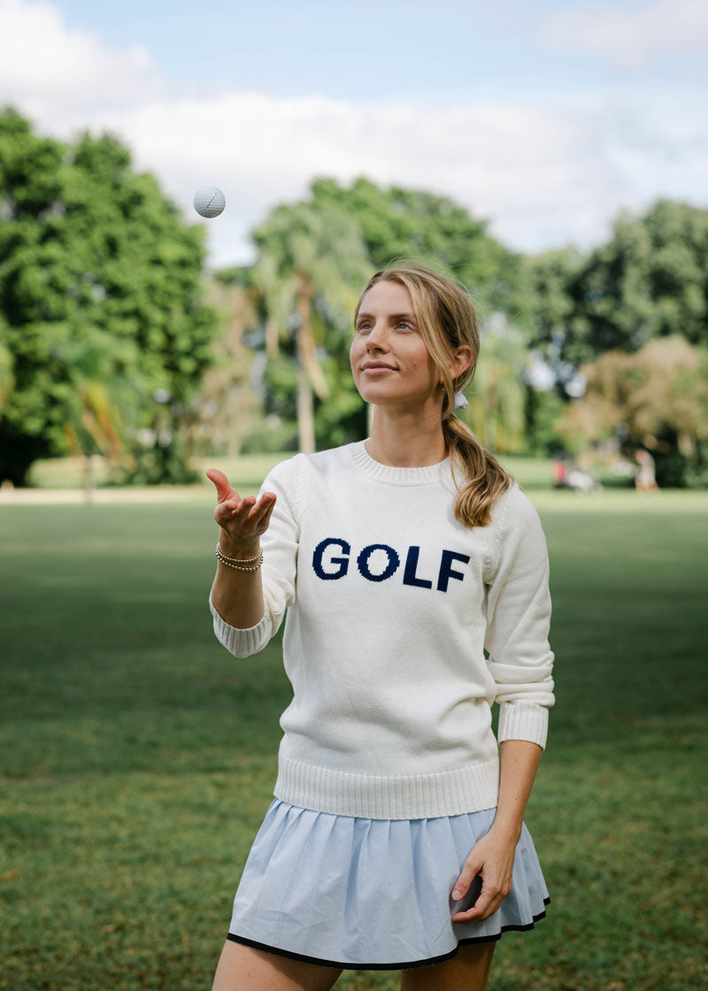 Classic Crew - Golf in Ivory and Navy