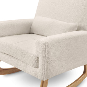 Sleepytime Rocker in Ivory Boucle with Light Legs