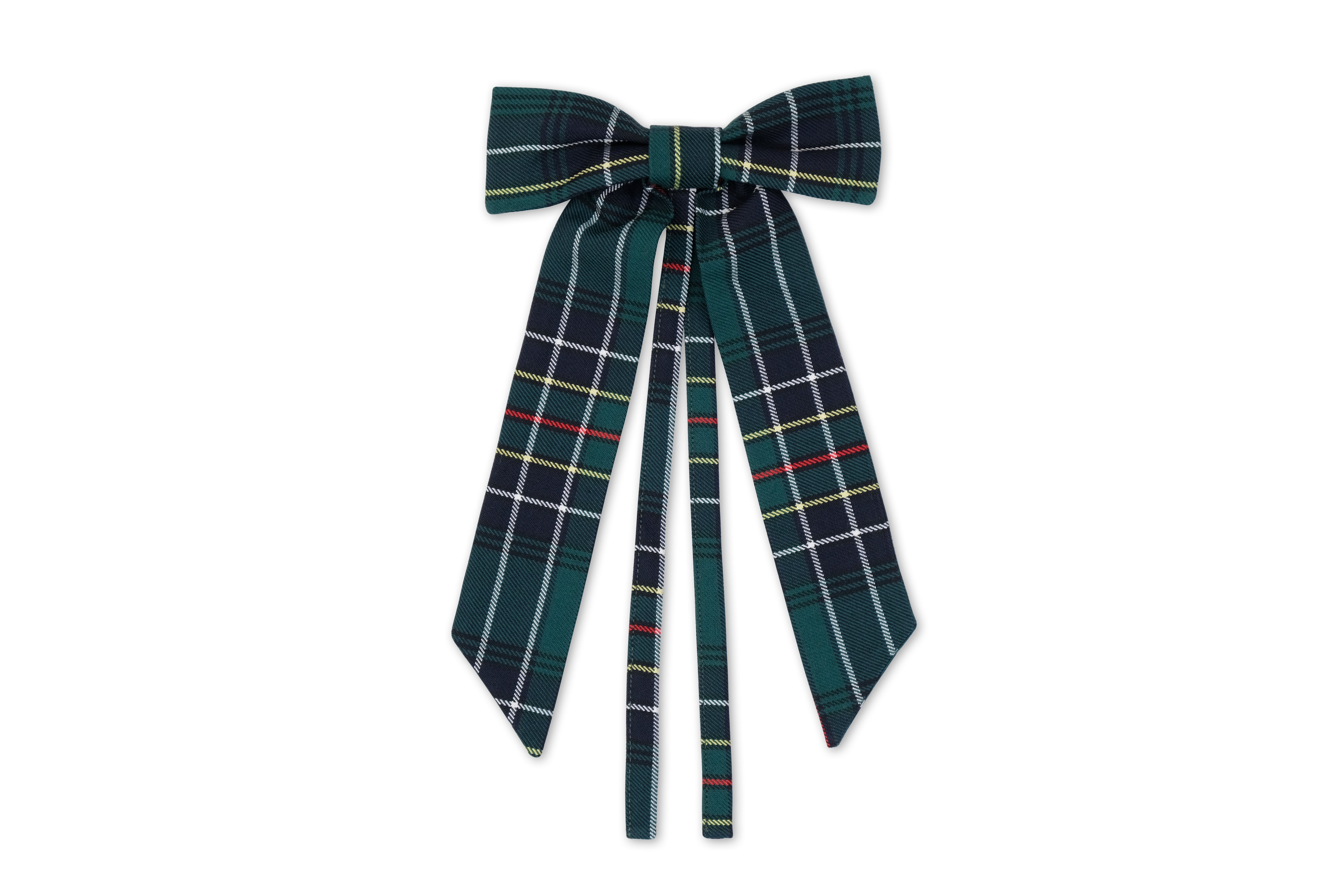 Green Tartan Bow, Set of 4