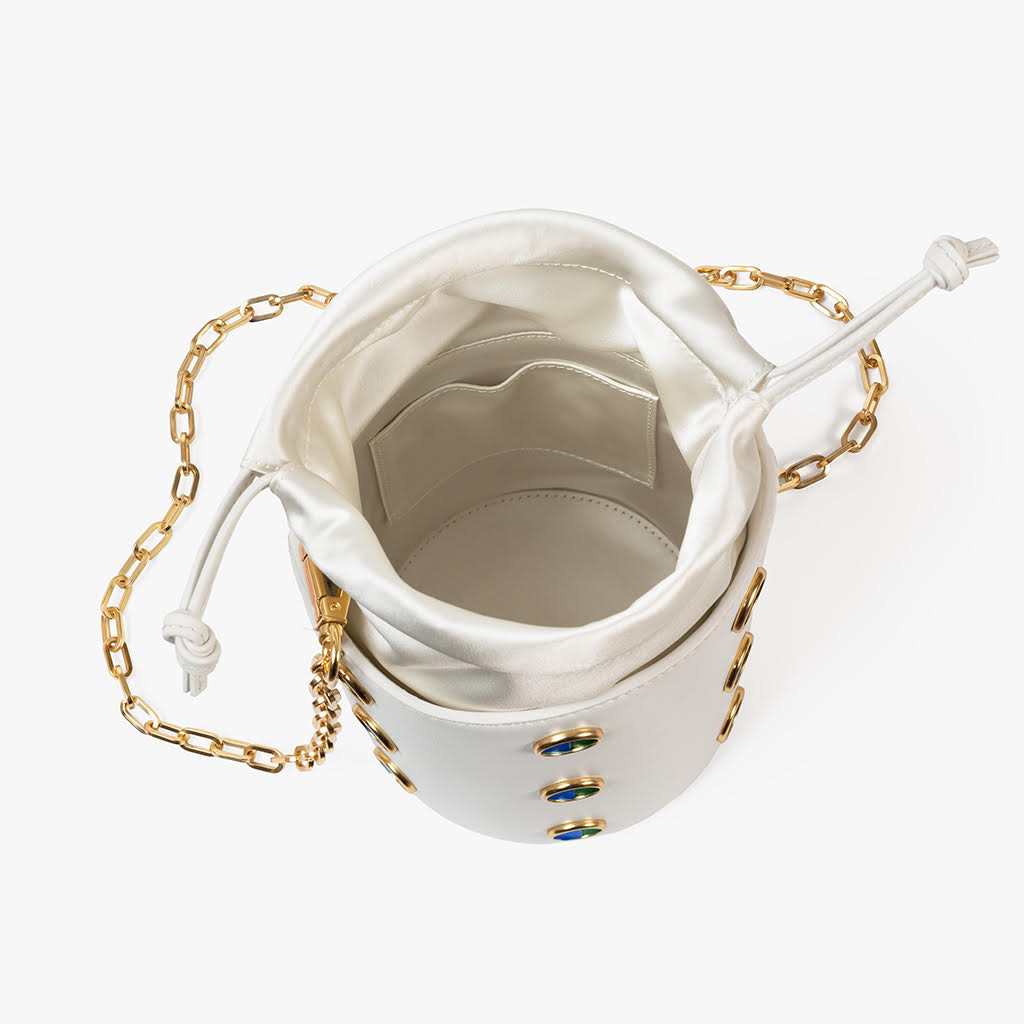 Greenwich Bucket Bag in White