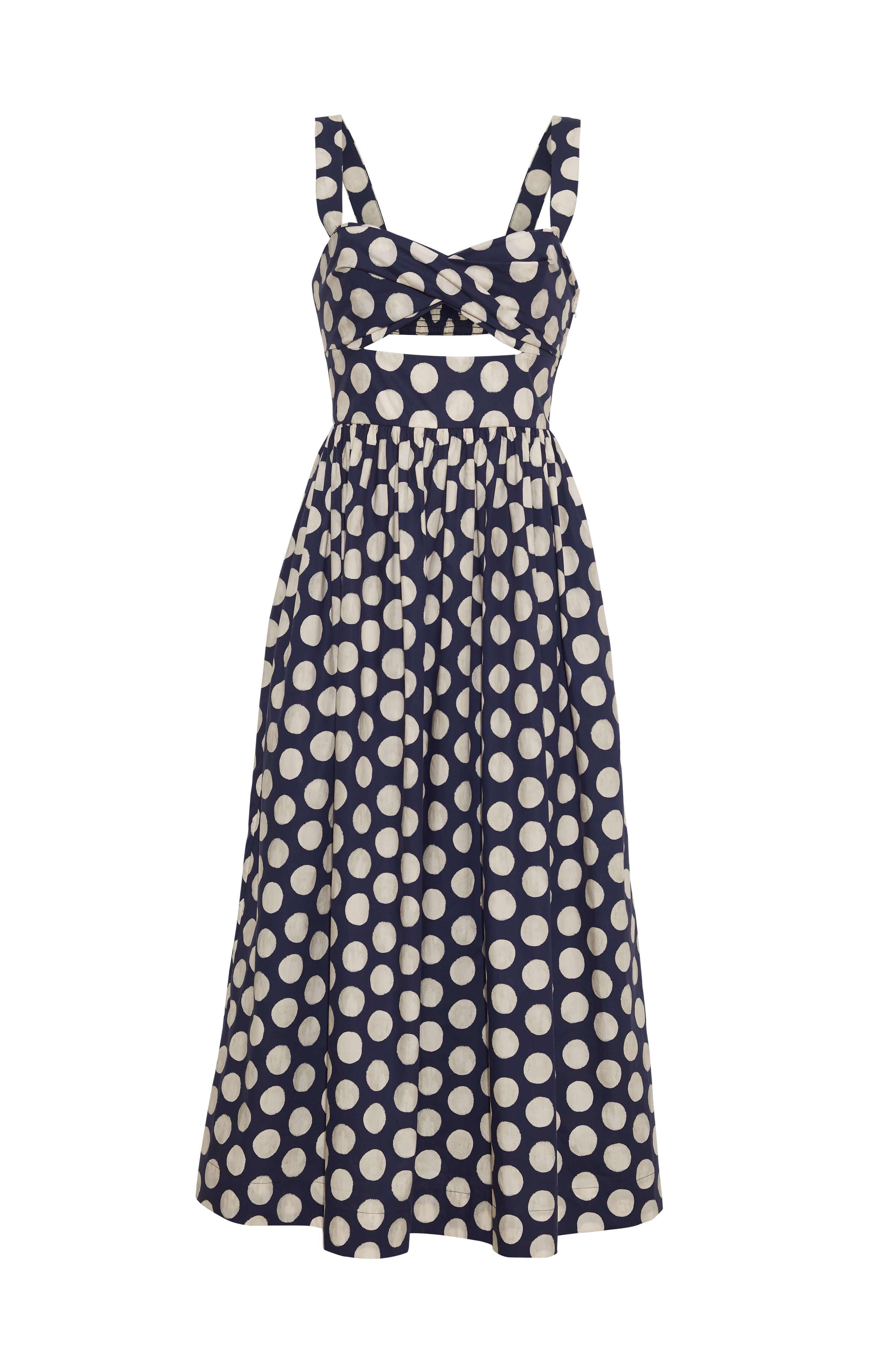 Clover Dress in Celeste Dot Navy