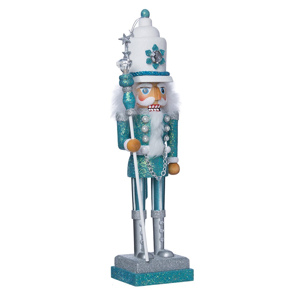 Hollywood Turquoise & White Nutcracker