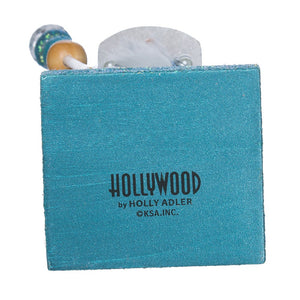 Hollywood Turquoise & White Nutcracker