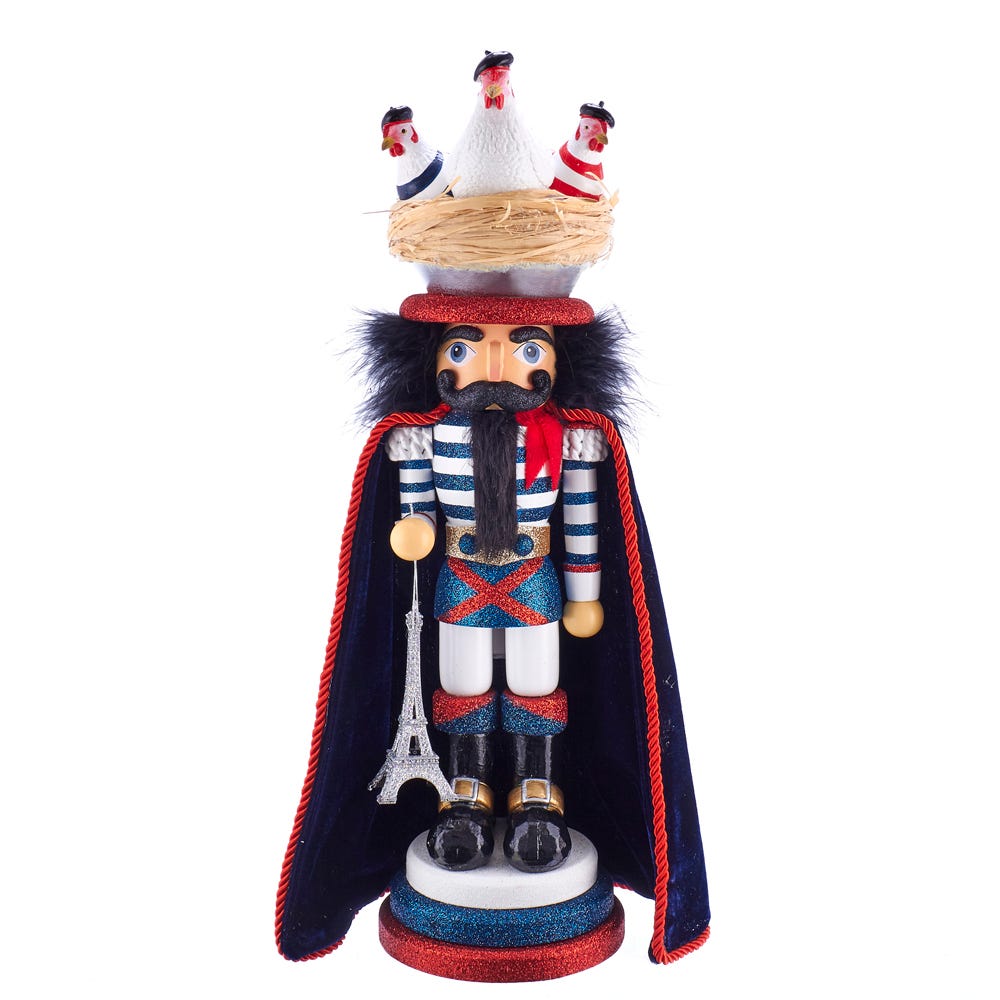 Hollywood Three French Hens Nutcracker