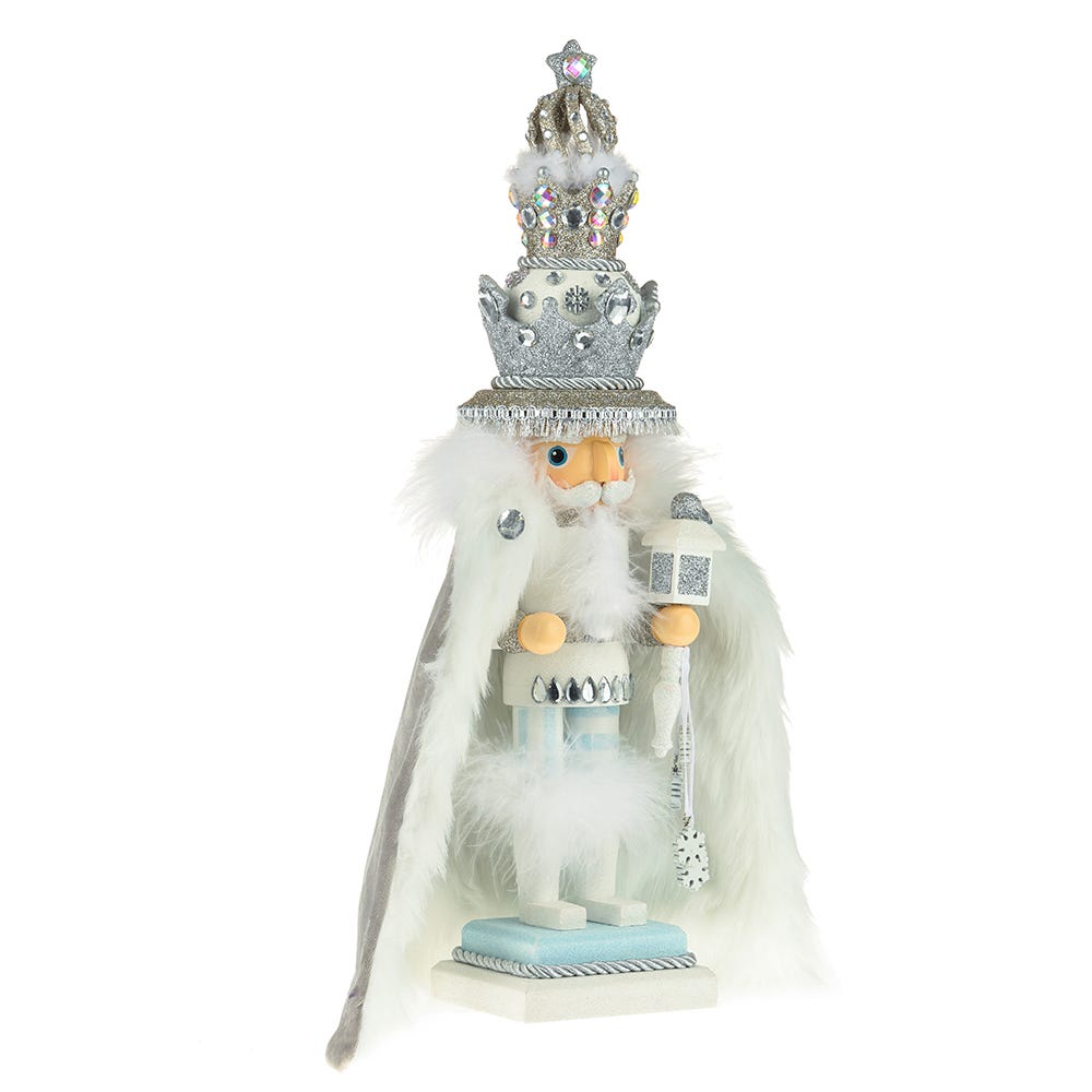 Hollywood White Fur King Nutcracker