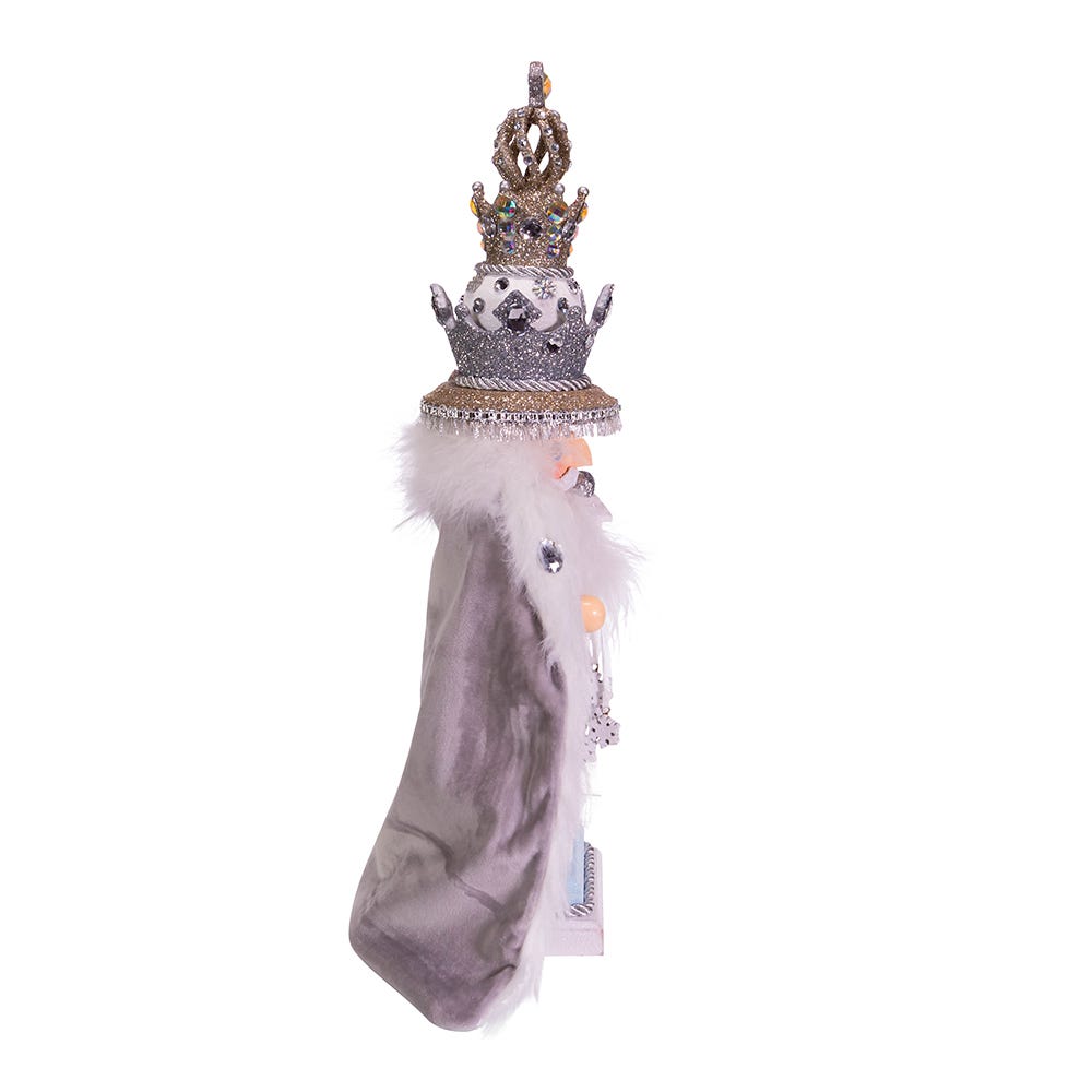 Hollywood White Fur King Nutcracker
