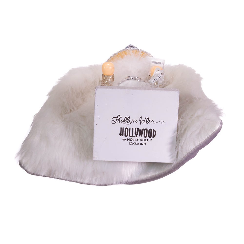 Hollywood White Fur King Nutcracker