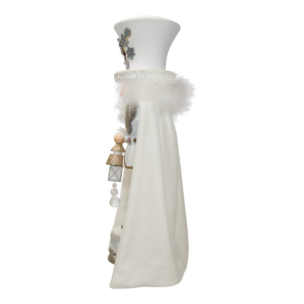 Hollywood White Snowflake Soldier Battery-Operated LED Nutcracker