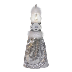 Hollywood Nutcrackers Musical Silver Nutcracker with Water Globe