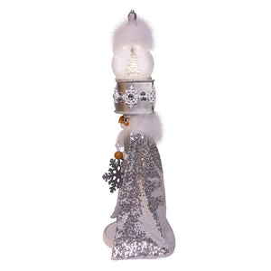 Hollywood Nutcrackers Musical Silver Nutcracker with Water Globe
