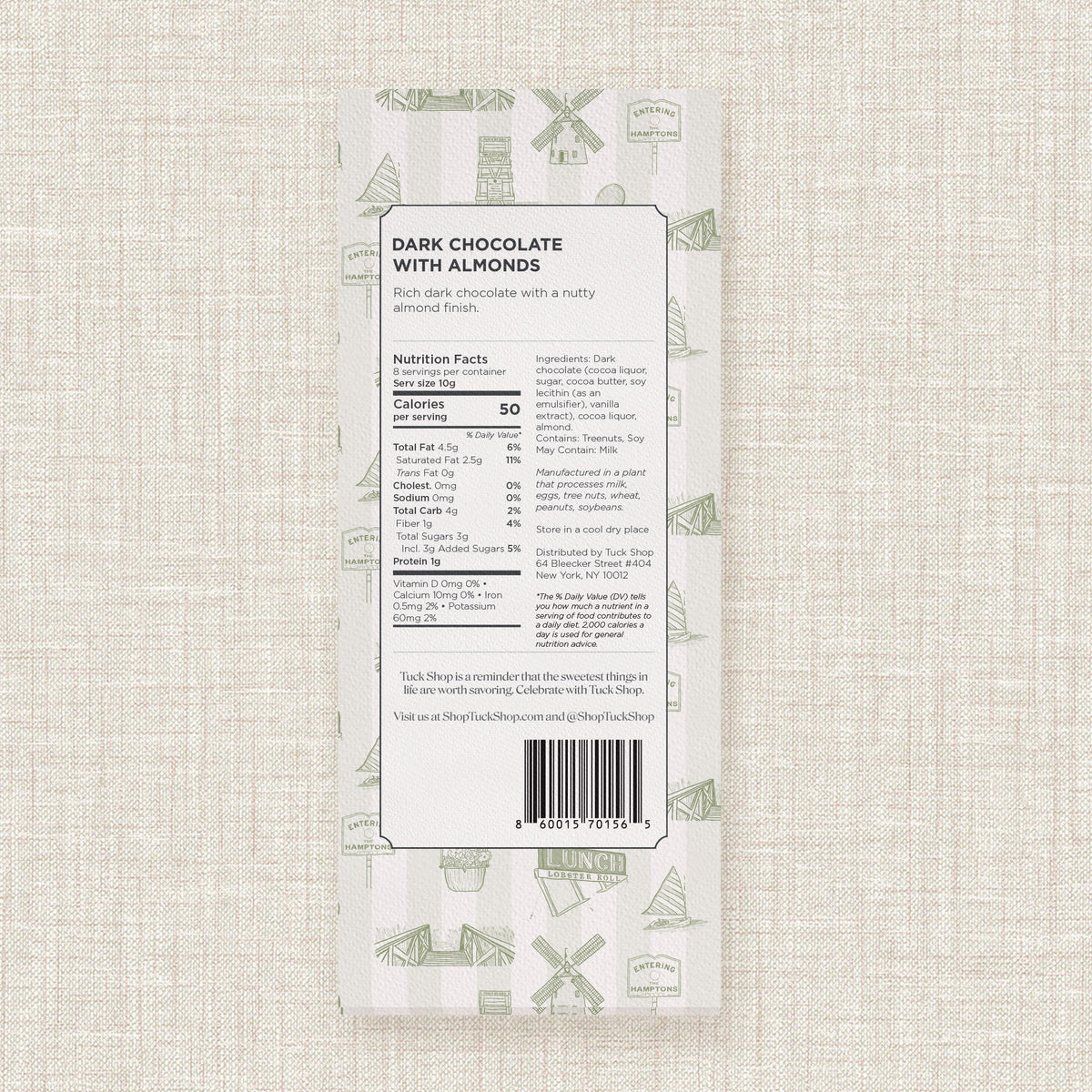 Hamptons Dark Chocolate with Almond, Set of 3