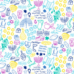 Joy Street Hanukkah print detail 