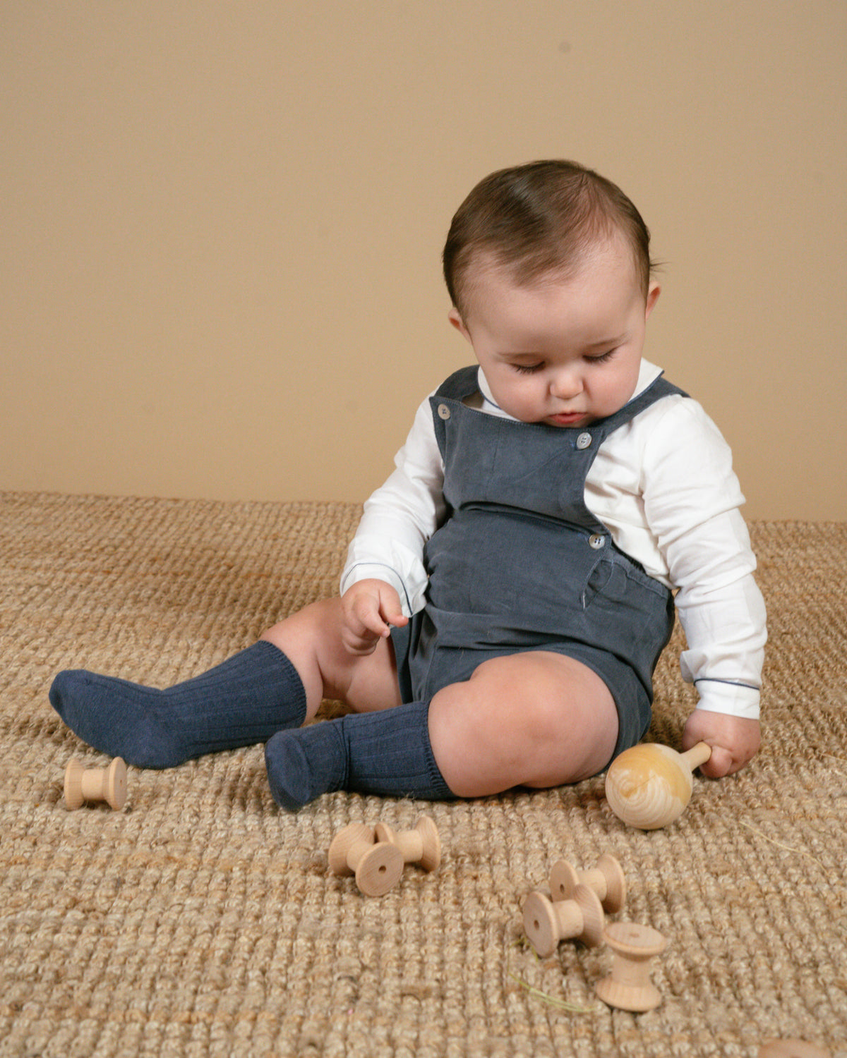 Hector Dungaree in Midnight Blue