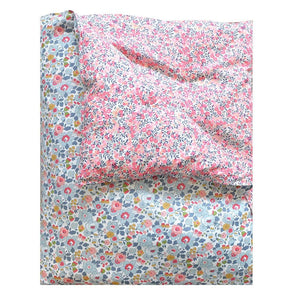 Reversible Heirloom Quilt made with Liberty Fabric BETSY GREY & WILTSHIRE PINK - Coco & Wolf