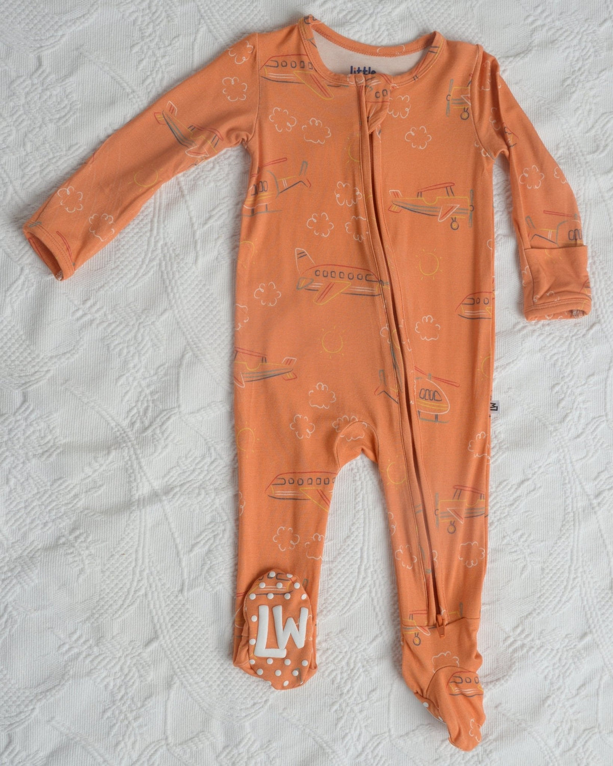 Helicopter Baby Footie Pajamas, Transportation Pajamas, Baby Bamboo PJ