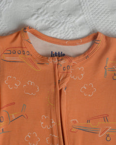 Helicopter Baby Footie Pajamas, Transportation Pajamas, Baby Bamboo PJ