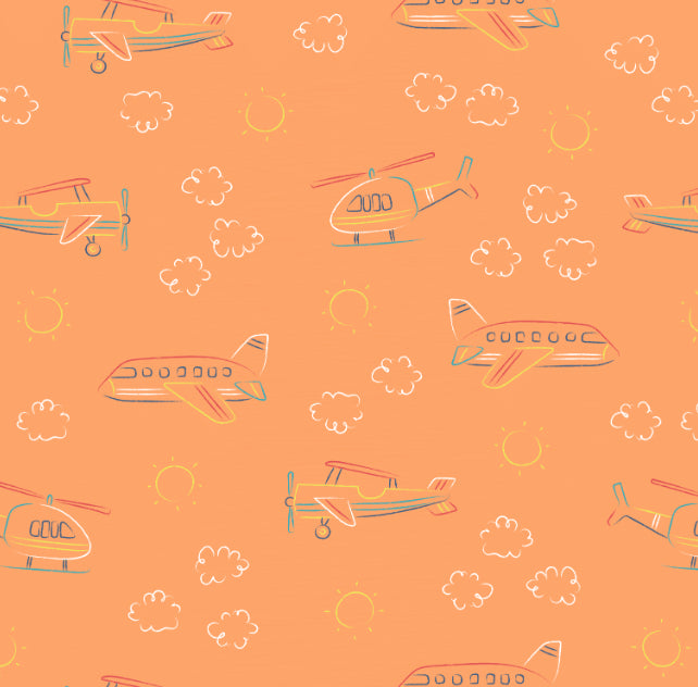 Helicopter Bamboo Pajama Set for Kids, Transportation Kids Clothing