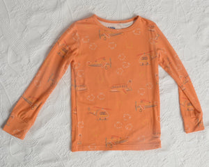 Helicopter Bamboo Pajama Set for Kids, Transportation Kids Clothing