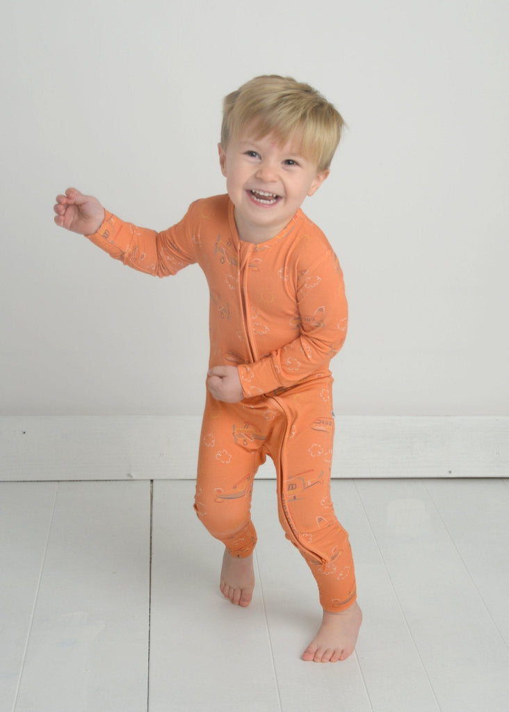 Helicopter Bamboo Toddler Pajamas, Transportation Pajamas, Toddler PJs
