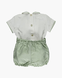 Mint silk baby boy ceremony set - Henry
