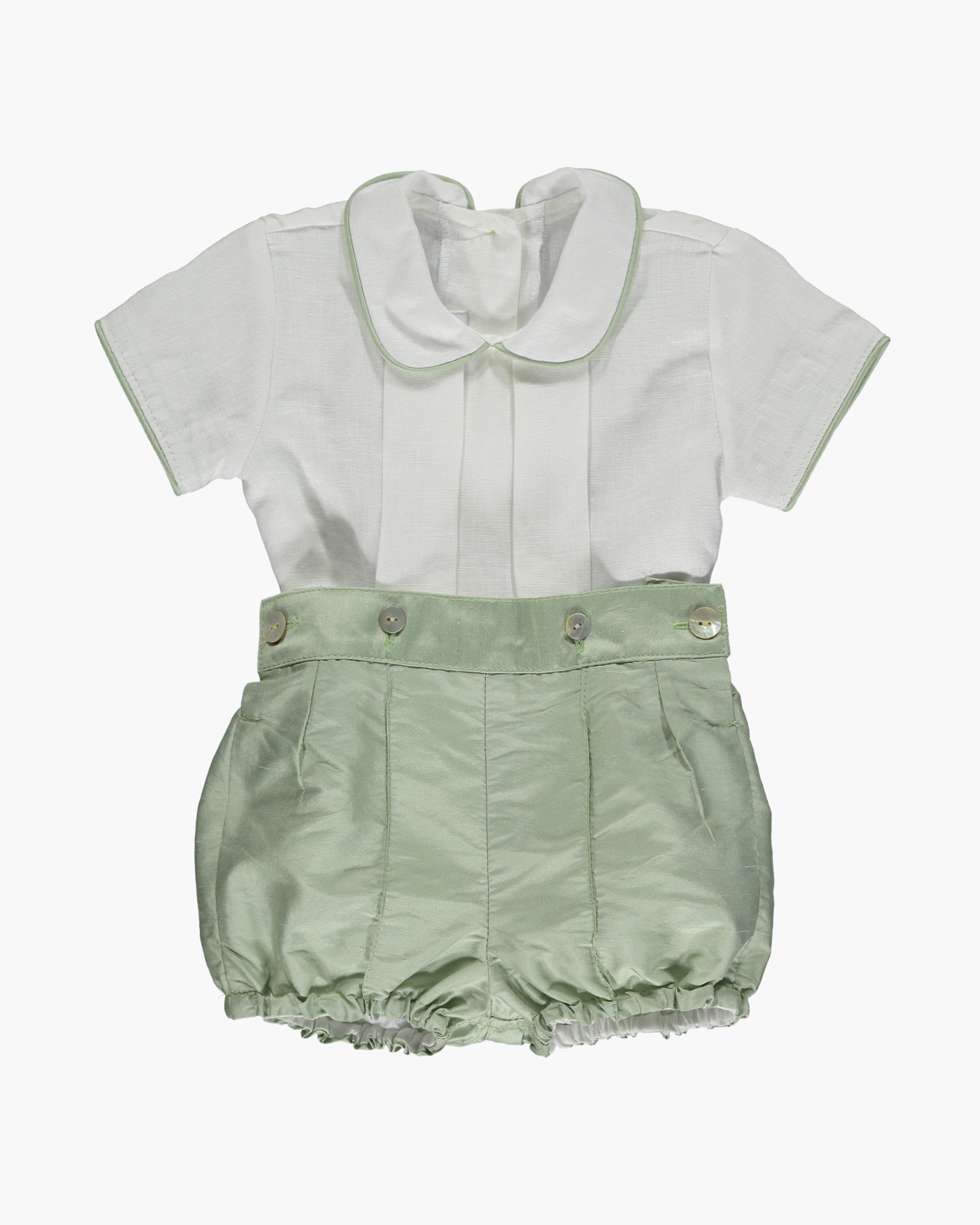 Mint silk baby boy ceremony set - Henry