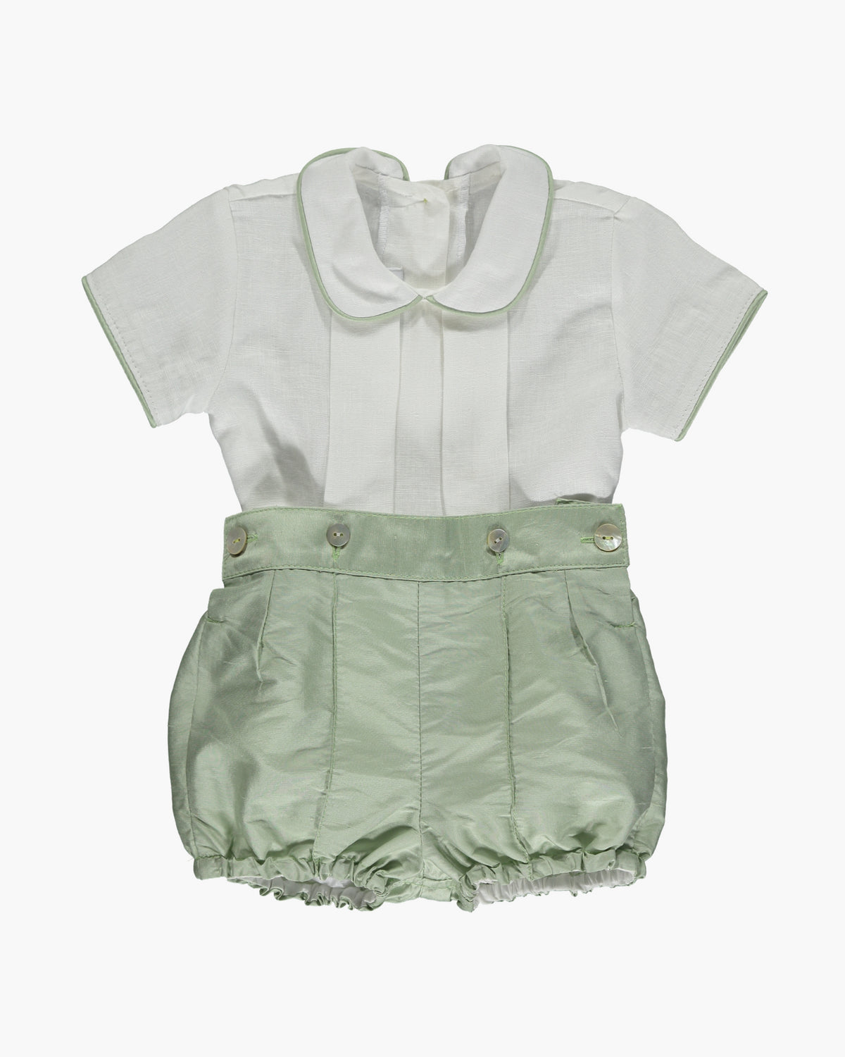 Mint silk baby boy ceremony set - Henry
